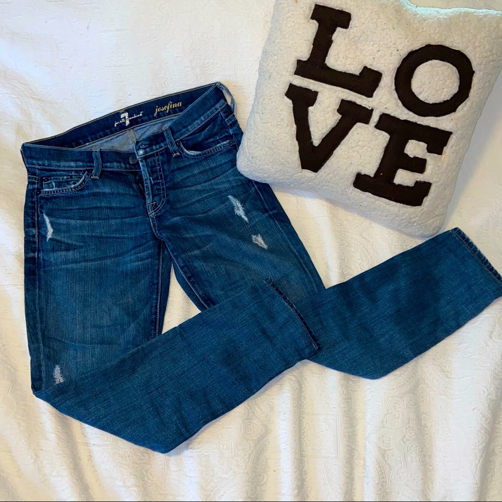 7FAM JOSEPHINA Jeans, Sz 24 professionally hemmed